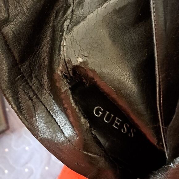 Guess black suede wedge lace up boots size 7.5 - Picture 7 of 8